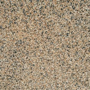 Taupe and brown flake mix scattered on a concrete floor.